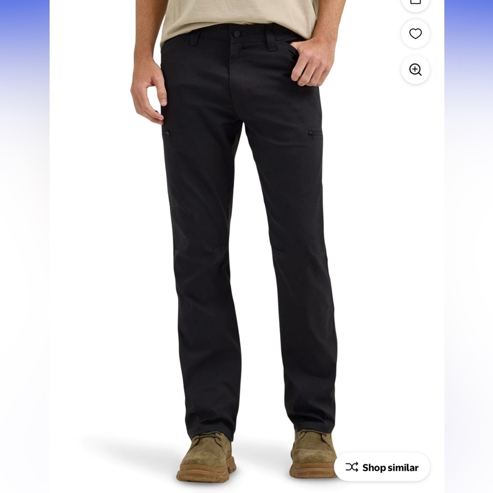 Wrangler Outdoor size 29/30 solid black All Terrain Cargo Pants zip straight leg